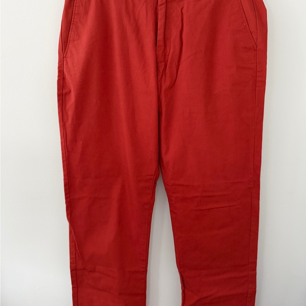 J. Crew Men's Sutton Red/Burnt Orange soft Chino Pants
